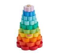Fisher-Price Wood Toy Ring Stacker 10-Piece Wooden Stacking Activity