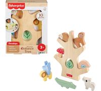 Fisher-Price Wood Stacking Toy Balance Tree, 10 Wooden Pieces for De (US IMPORT)