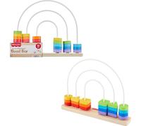 Fisher Price Wooden Rainbow Bead Bar Educational Toy Multicolor Kids