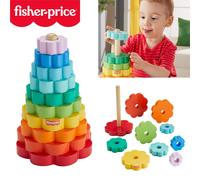 Fisher Price Wooden Ring Stacker Toddler Toy 10 Piece FSC Wood