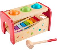 Fisher-Price Wooden Xylophone for Toddlers - 6 Pieces Wooden Musical Activity for Preschool Kids from 18 Months