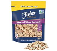 Fisher Sliced Almonds, 24 Ounces, Unsalted, No Preservatives, Naturally Gluten Free, Non-GMO, Keto, Paleo, Vegan Friendly