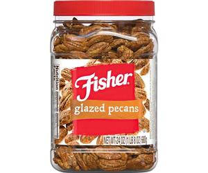 FISHER Snack Glazed Pecans, Jr. Mammoth Pecans, 680 ml