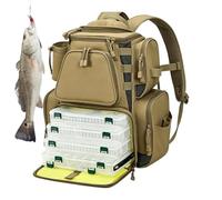 Fisherman Backpack For Man Waterproof Organizer Backpack For Men, khaki, Se | Shoulder Strap Fishing At The Edge Fishermen Anglers Fathers Husbands Lake Stream Tank