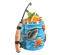 Fisherman Beverage Tumbler: 300ml Stainless Steel Art Mug, Thermal Insulated Beverage Container, Hot and Cold Cup Theme with Comfortable Handle | Co Desk