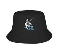 Fisherman Cap WTF Where's The Fish Bucket Hat Hawaii for Unisex Casual Fishing Sunscreen Hats Soft Fold Design Cap PLeisure Sports Gifts