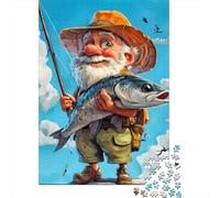 Fisherman Cartoon Character 1000 Piece Sturdy Paper Puzzle Parent-Child Interactive Game Home Leisure HD Printing 52x38cm/1000pcs
