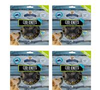 Fisherman Dog Treats - Cod Knots 100g - Tantalising Seafood Treats in Many Flavours - Dogs Love to Be Rewarded - Pack of 4