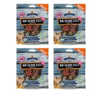 Fisherman Dog Treats - Mini Salmon Slices 100g - Pack of 4 - Tantalising Tasty Seafood Treats in Many Flavours - Dogs Love to Be Rewarded