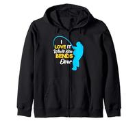 Fisherman Fishing For Men, I Love It When She Bends Over Zip Hoodie