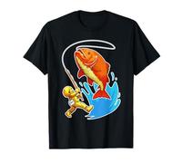 Fisherman Gingerbread Man Calm Fishing Xmas T-Shirt