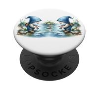 Fisherman Gnome Grandpa On The River For Fishing Buddies PopSockets Adhesive PopGrip