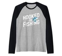 Fisherman Hooked in Fishing Fishing tournaments Raglan Baseball Tee
