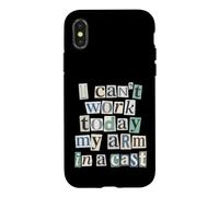 Fisherman, I can't work today my arm in a cast Camo Fishing Case for iPhone X/XS