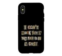 Fisherman, I can't work today my arm in a cast Camo Fishing Case for iPhone X/XS