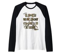 Fisherman, I Can't Work Today My arm in a cast Camo Fishing Raglan Baseball Tee