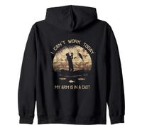 Fisherman, I can't work today my arm in a cast Camo Fishing Zip Hoodie