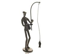 Fisherman Metal Figurine
