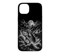 Fisherman Nature with Jumping Fish and Lighthouse Case for iPhone 14 Plus