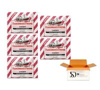 Fisherman’s Friend Cherry Lozenges Sugar Free 5 x 25g - Strong Menthol Throat Sweets | Fruity Cherry Cooling Pastilles Value Multipack