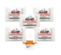 Fisherman’s Friend Original Cough Lozenges 5 x 25g - Extra Strong Menthol Throat Sweets | Classic Original Flavour Pastilles Value Multipack