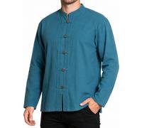 Fisherman Shirt Cotton - Collarless Long Sleeve, Summer Shirt, Medieval Shirt