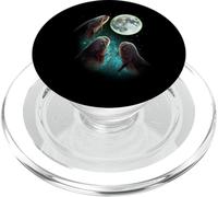 Fisherman Three Catfish Howl At Moon Wolfs Wolves Parody PopSockets PopGrip for MagSafe