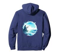 Fisherman with fishing by the sea Pullover Hoodie
