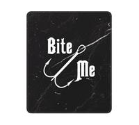 Fisherman'S Fish Hook Bite Me Mousepad Washable Mouse Pad Durable Mousemat For Work Travel Pc 25X30Cm