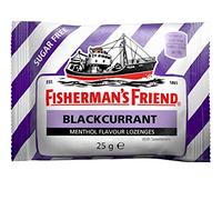 Fisherman's Friend Blackcurrant Lozenges, Sugar Free Extra Strong Menthol Throat Lozenges, Pack of 24 (25g)