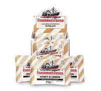Fisherman's Friend Honey & Lemon Sugar Free Extra Strong Menthol Lozenges, Pack of 8 (25 g)