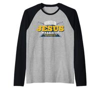 Fishermans Hooked On Jesus Christian Fishing Gift Raglan Baseball Tee