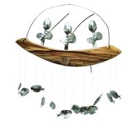Fisherman's Spoon Wind Chimes, Fishing Man Spoon Fish Sculptures Wind Chime, Creative Design Coastal Style Wind Chime Indoor Outdoor Hanging Room Ornament (3People)