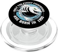 Fishermen Vintage born 1955 Birthday funny sayings Fishing PopSockets PopGrip for MagSafe