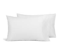 Fishers Finery 100% Egyptian Cotton Pillowcases - Luxurious 400 Thread Count Sateen Weave - Breathable, Durable and Soft Hotel Quality (White,K,2Pack)