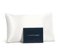 Fishers Finery 19mm 100% Pure Mulberry Silk Pillowcase, Good Housekeeping Quality Tested (White, Q)