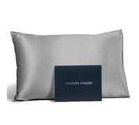 Fishers Finery 19mm 100% Pure Mulberry Silk Pillowcase, Quality Tested (Silver, S)