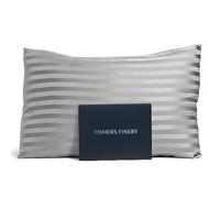 Fishers Finery 25mm 100% Pure Mulberry Silk Pillowcase, Cushion Cover, Good Housekeeping Winner (Gray Stripe, King)