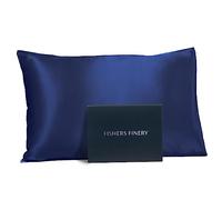 Fishers Finery 25mm 100% Pure Mulberry Silk Pillowcase, Good Housekeeping Winner (Navy, Standard)