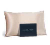 Fishers Finery 25mm 100% Pure Mulberry Silk Pillowcase, Good Housekeeping Winner (Taupe, Queen)