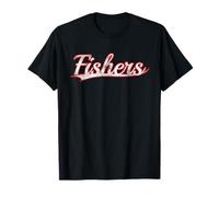 Fishers Indiana Hamilton County Vintage Varsity Distressed T-Shirt