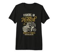 Fishers Indiana USA Hotrod Car Distressed Design Premium T-Shirt