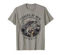 Fishers of Men Christian Fishing Tee Bible Verse Gifts T-Shirt