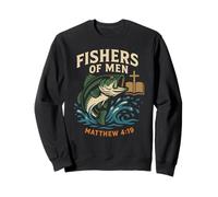 Fishers of Men Matthew 4:19 Christian Fishing Bible Verse Sweatshirt