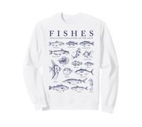 Fishes Chart Freshwater Saltwater Aquarium Species Vintage Sweatshirt