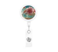 Fishes in Bloom Retractable Badge Holder Light and Durable Wear-Resistant for Daily Work Use