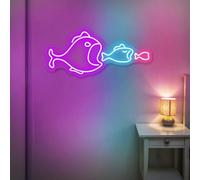 Fishes Neon Sign Decor Led sea Art Light Sign Led Logo Sailor Wall Décor Signs Party Room Decoration Big Small Fishes Bedroom Neon