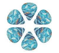 Fishes Printed Guitar Picks Plectrum,Guitar accessories,6pcs 0.46mm
