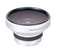 Fisheye Lens, Silver Strong Applicability 37mm 0.25X Super Fisheye Additional Lens for 37mm Caliber Camera Lenses