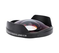 Fisheye Lens Wide Angle, 72MM 0.3X HD Fisheye Lens with Hood Replacement for Camcorders, Multi Layer Optical Glass, for Capturing Large Scenes Or Buildings